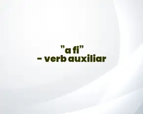 a fi verb auxiliar