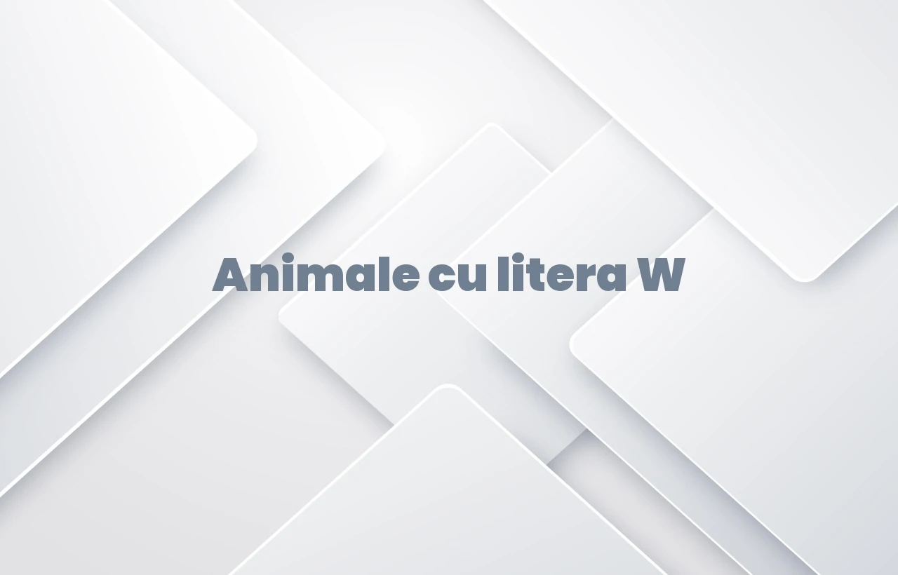 animale cu litera w