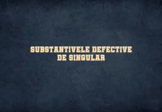 substantive defective de singular