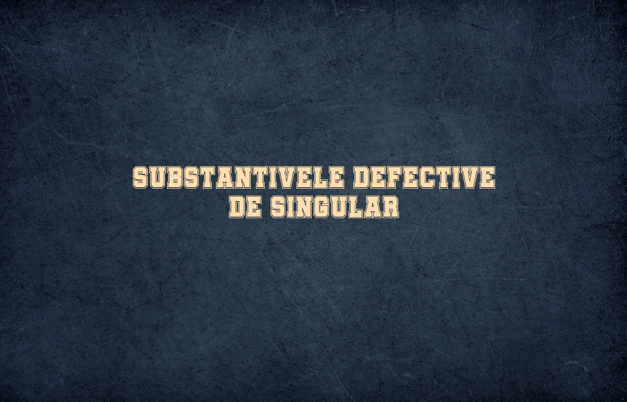 substantive defective de singular