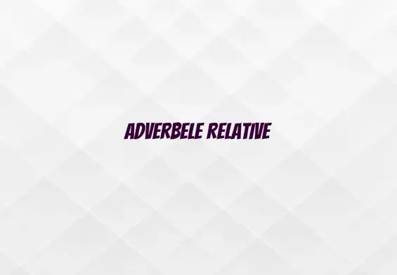 adverbe relative
