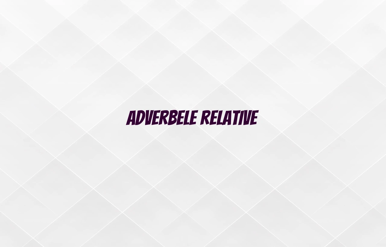 adverbe relative