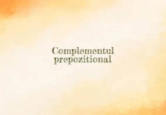 complementul prepozitional