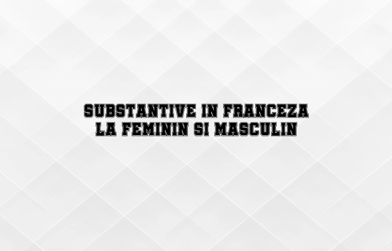 substantive in franceza la feminin si masculin