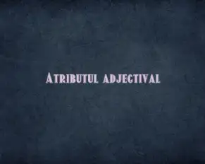 atribut adjectival