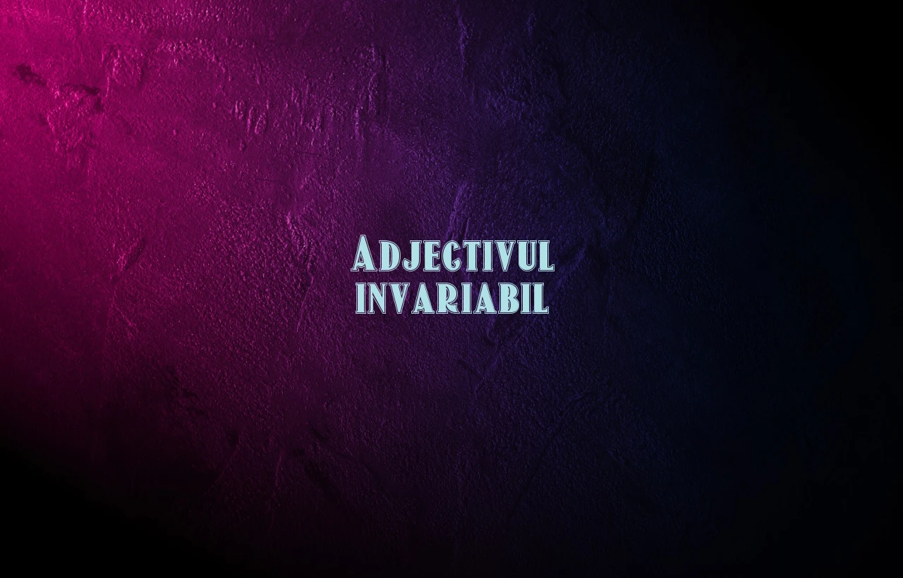 adjectiv invariabil